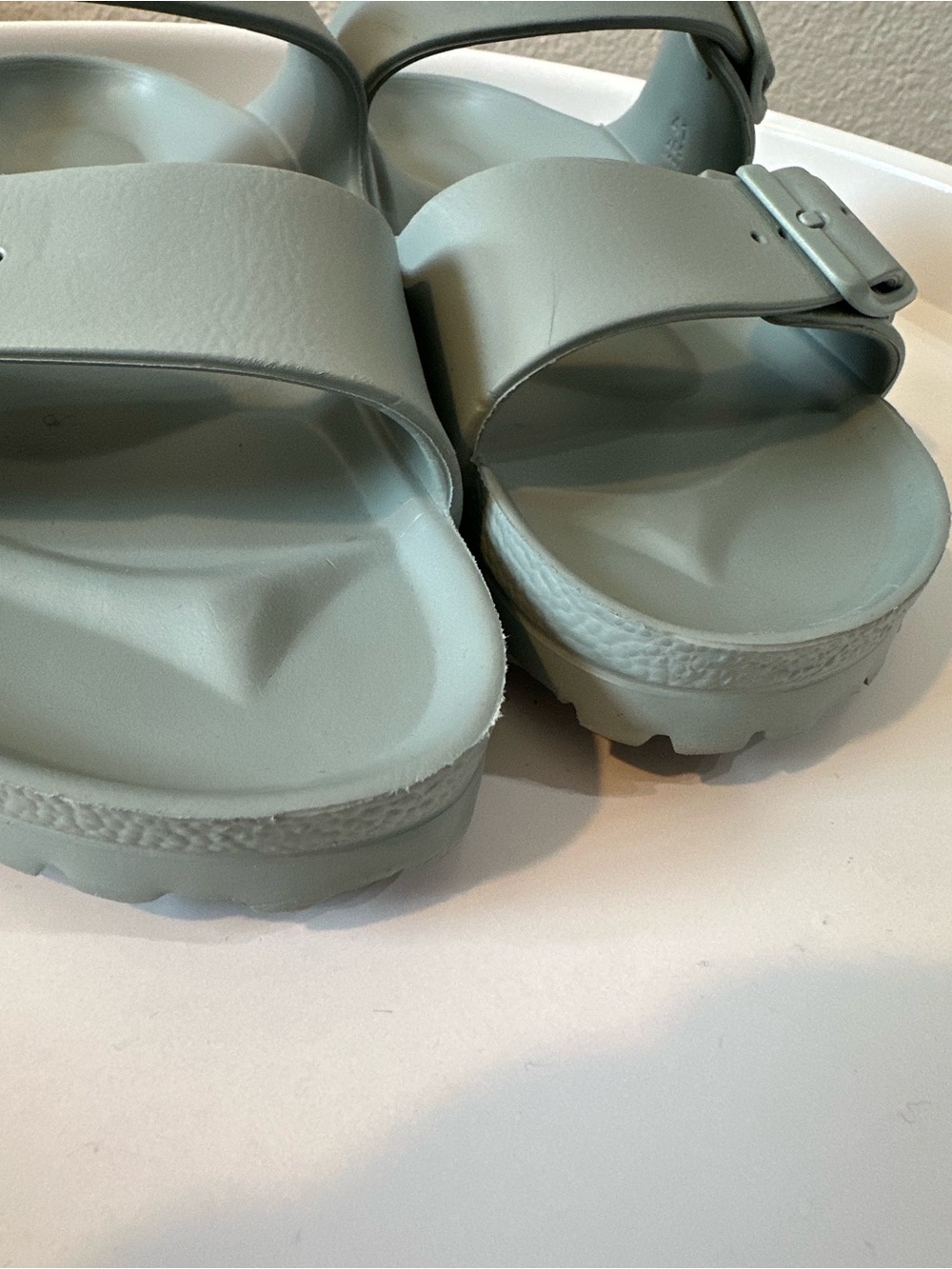 Birkenstock Two-Buckle Slide Sandals in Sage - Picture 6 of 6